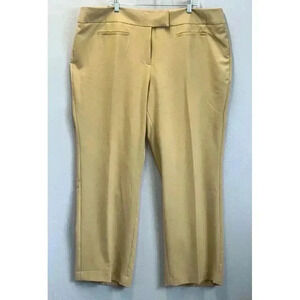 NWT Ruby Rd Woman's Plus Size 22W Mustard Yellow Business Slacks Dress Pants NEW